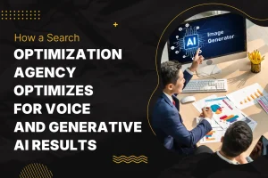 Search optimization agency improving voice search and generative AI results for business growth