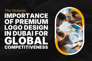 Premium logo design in Dubai for global competitiveness with creative branding and modern design concepts